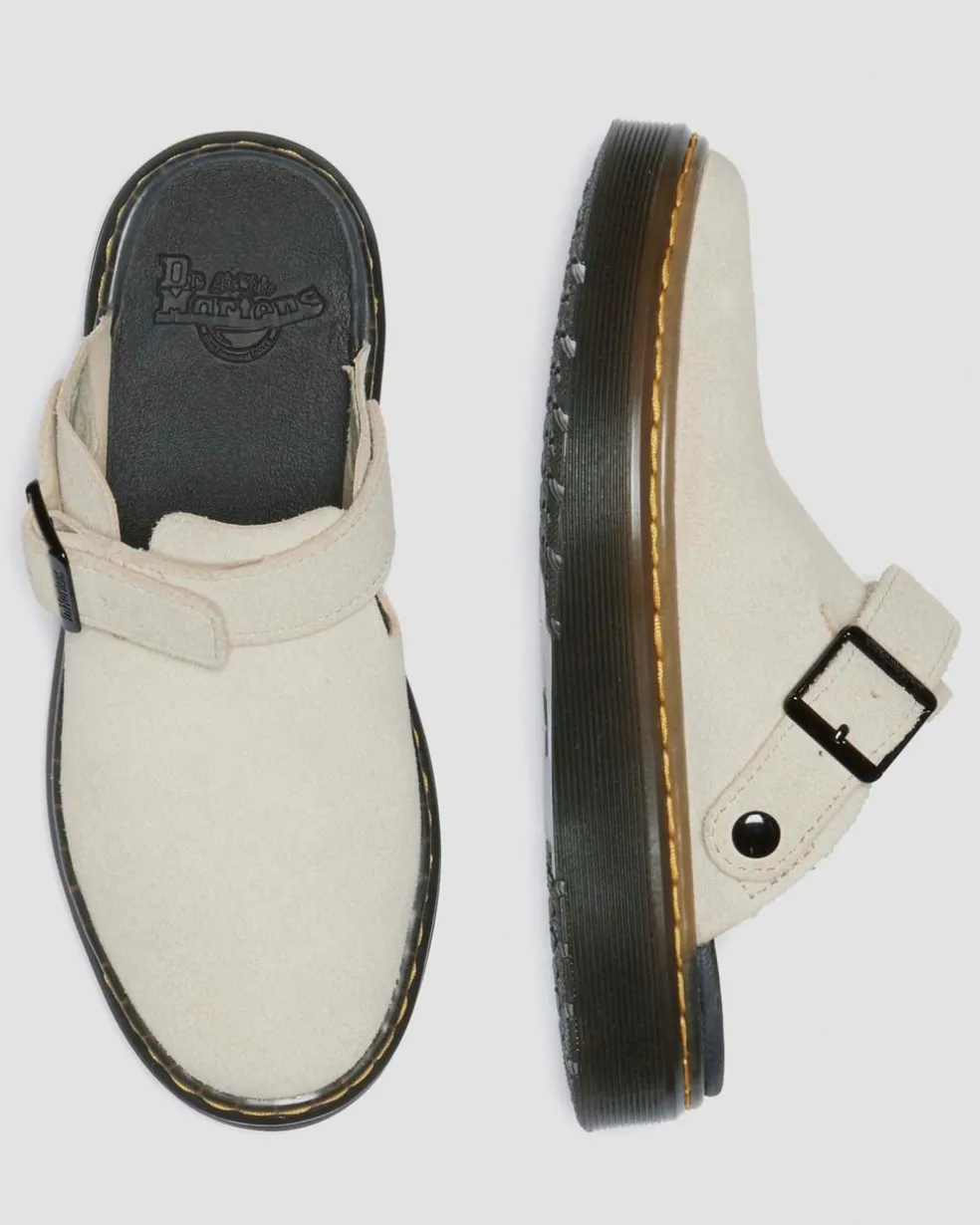 Carlson Suede Casual Slingback Mules in Sand