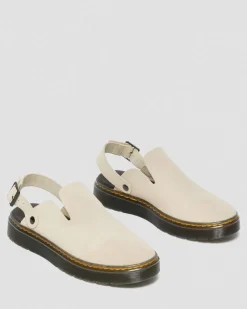 Carlson Suede Casual Slingback Mules in Sand