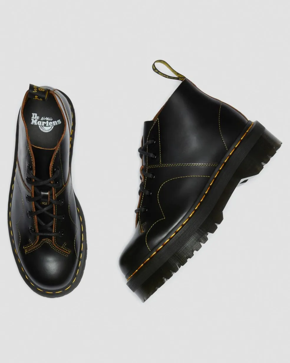 Church Platform Monkey Boots in Black