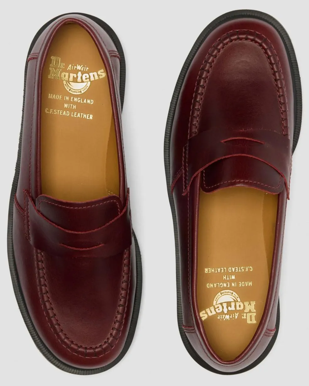 Delapre Penny Loafers in Burgundy