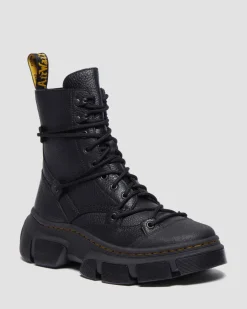 DMXL 8-eye leather boots in Black