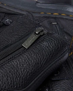 DMXL 8-eye leather boots in Black