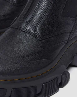 DMXL Zip Chelsea leather boots in Black