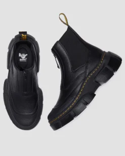 DMXL Zip Chelsea leather boots in Black
