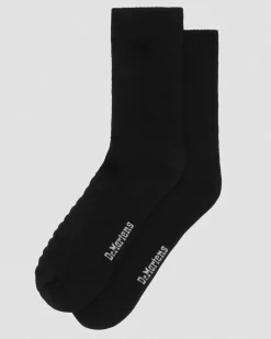 Double Doc Cotton Blend Socks in Black