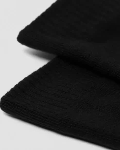Double Doc Cotton Blend Socks in Black