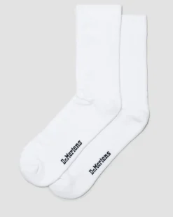 Double Doc Cotton Blend Socks in White