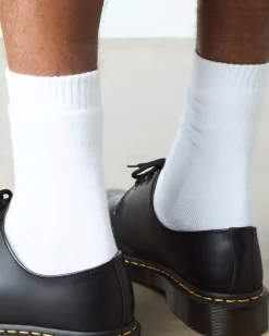 Double Doc Cotton Blend Socks in White