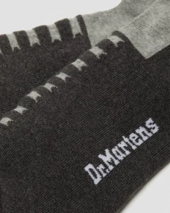 Double Doc Cotton Blend Socks in Charcoal
