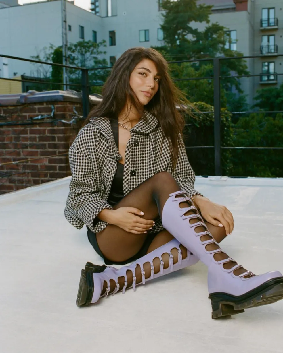 Dr. Martens x Marc Jacobs Kiki Boots in Bright Lavender