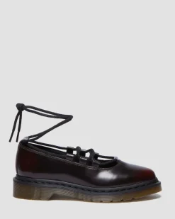 Elphie II leather ballet flats in Cherry Red Arcadia