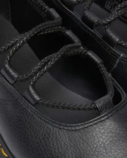 Elphie II Virginia leather ballet flats in Black