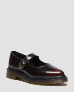 Elphie Mary Jane Leather shoes in Cherry Red Arcadia