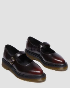 Elphie Mary Jane Leather shoes in Cherry Red Arcadia