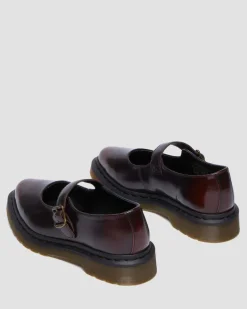 Elphie Mary Jane Leather shoes in Cherry Red Arcadia