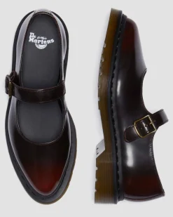 Elphie Mary Jane Leather shoes in Cherry Red Arcadia
