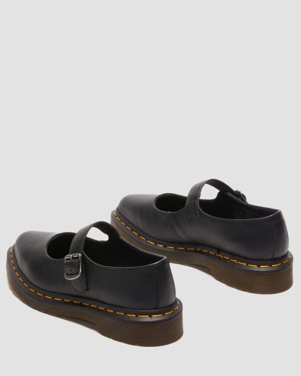 Elphie Virginia leather Mary Jane shoes in Black
