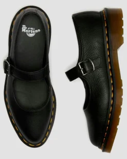 Elphie Virginia leather Mary Jane shoes in Black