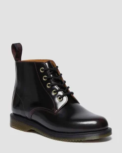 Emmeline Arcadia Lace Up Boots in Cherry Red Arcadia