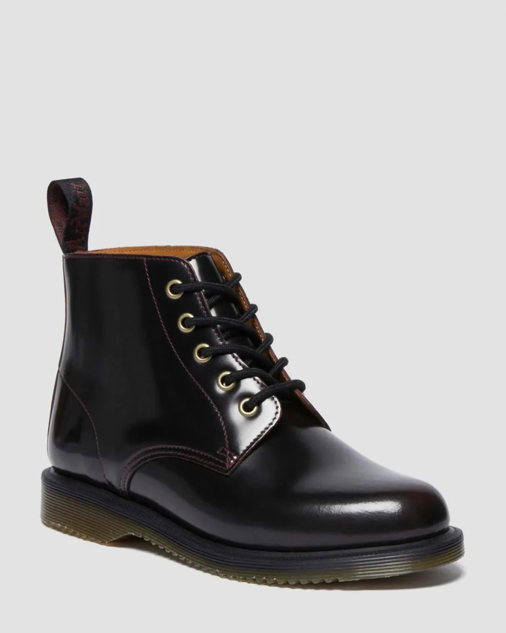 Emmeline Arcadia Lace Up Boots in Cherry Red Arcadia
