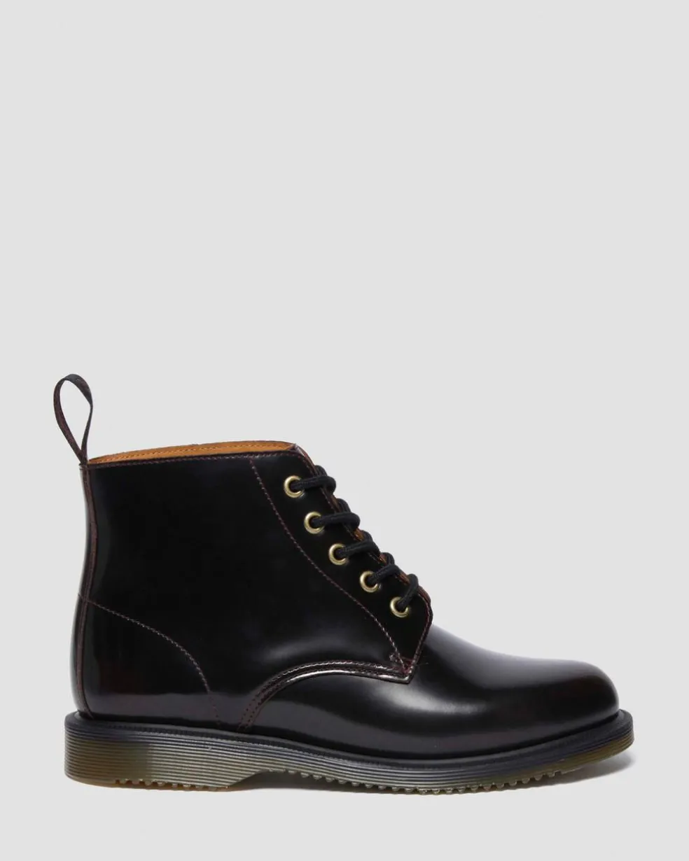Emmeline Arcadia Lace Up Boots in Cherry Red Arcadia