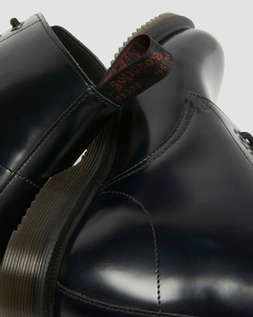 Emmeline Smooth Lace Up Boots in Black