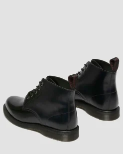 Emmeline Smooth Lace Up Boots in Black