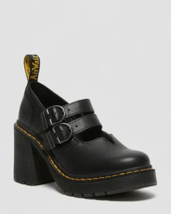 Eviee Sendal Leather Heeled Shoes in Black