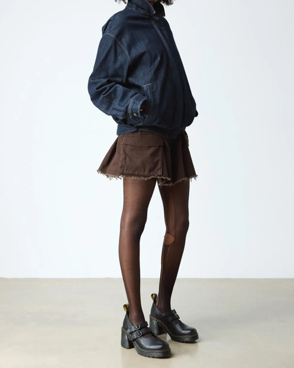 Eviee Sendal Leather Heeled Shoes in Black