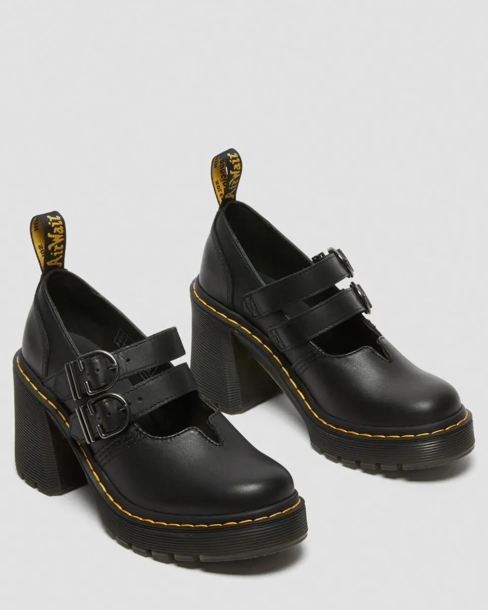 Eviee Sendal Leather Heeled Shoes in Black