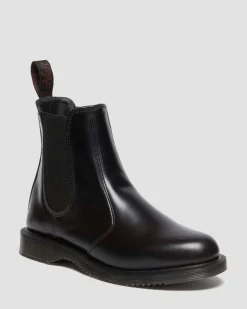Flora Smooth Chelsea Boots in Black