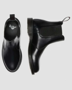 Flora Smooth Chelsea Boots in Black