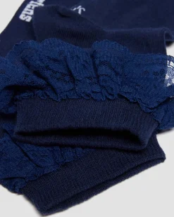 Frill Organic Cotton Blend Socks in Midnight Blue