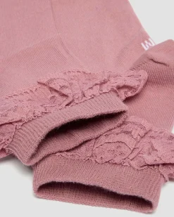 Frill Organic Cotton Blend Socks in Dusty Rose