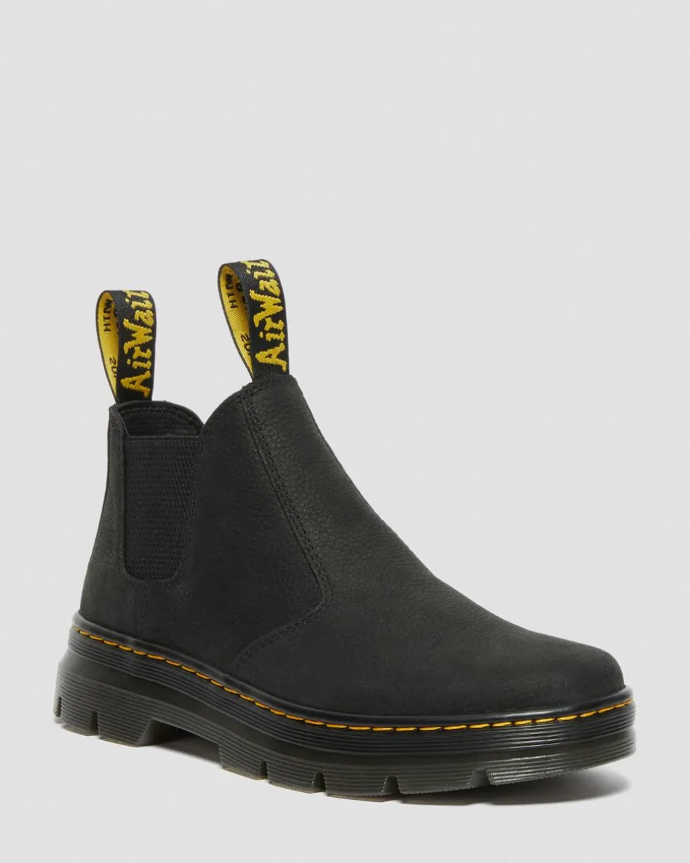 Hardie II Leather Chelsea Work Boots in Black