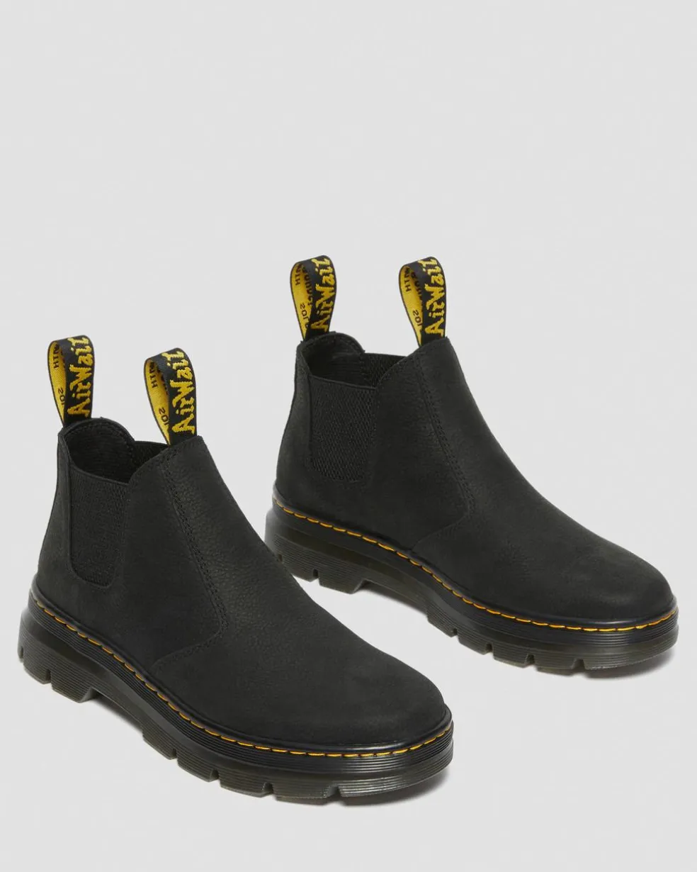 Hardie II Leather Chelsea Work Boots in Black