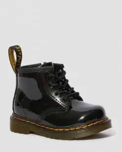 Infant 1460 Patent Leather Lace Up Boots in Black