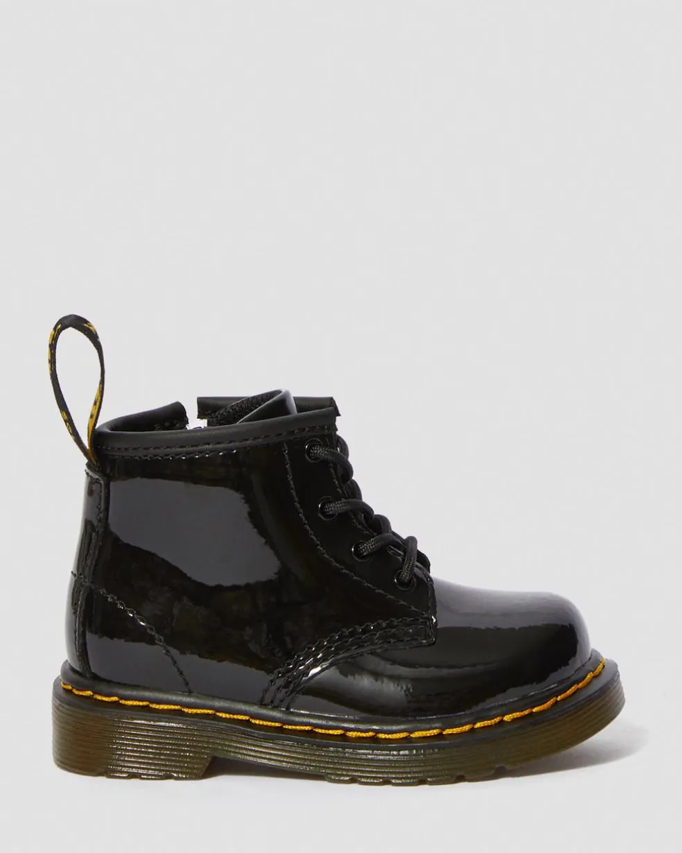 Infant 1460 Patent Leather Lace Up Boots in Black