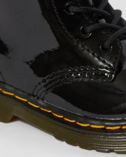 Infant 1460 Patent Leather Lace Up Boots in Black