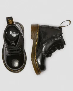 Infant 1460 Patent Leather Lace Up Boots in Black