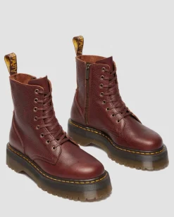 Jadon Ambassador Soft Leather Platorm Boots in Cashew