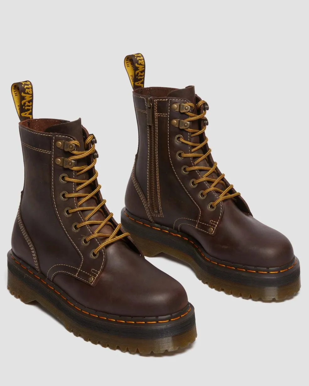 Jadon Boot Arc Crazy Horse Platforms in Brown