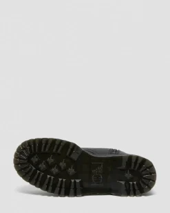 Jadon Boot Leather Faux Fur Lined Platforms in Black