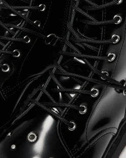 JADON HI STUDDED BUTTERO LEATHER PLATFORM BOOTS in Black Buttero