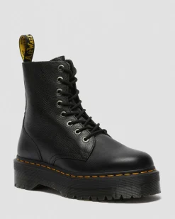 Jadon III Boot Pisa Leather Platforms in Black