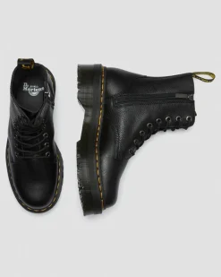 Jadon III Boot Pisa Leather Platforms in Black