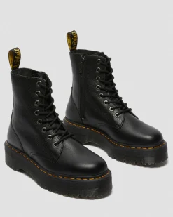 Jadon III Boot Pisa Leather Platforms in Black