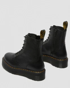 Jadon III Boot Pisa Leather Platforms in Black