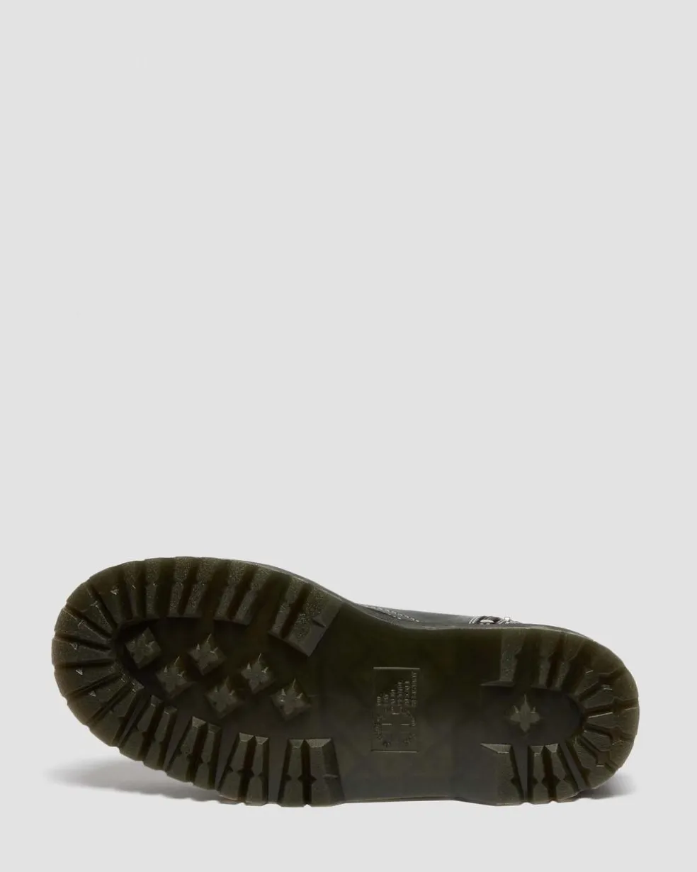 Jadon Monochrome Sendal Leather Platform Boots in Black