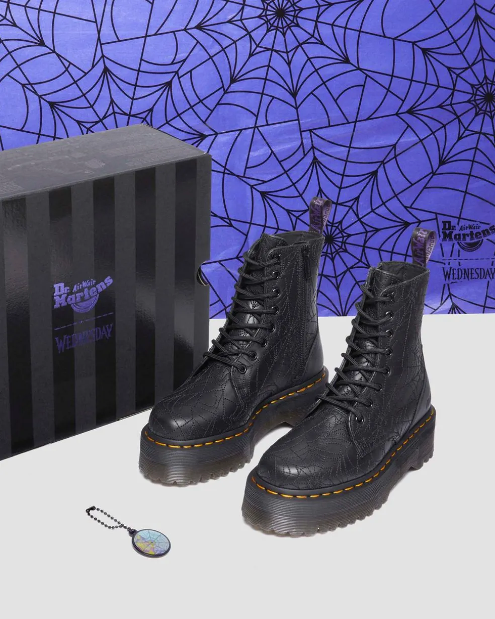Jadon Wednesday Platform Boots in Black